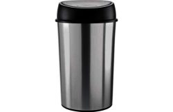 ColourMatch 50 Litre Touch Top Bin - Silver.